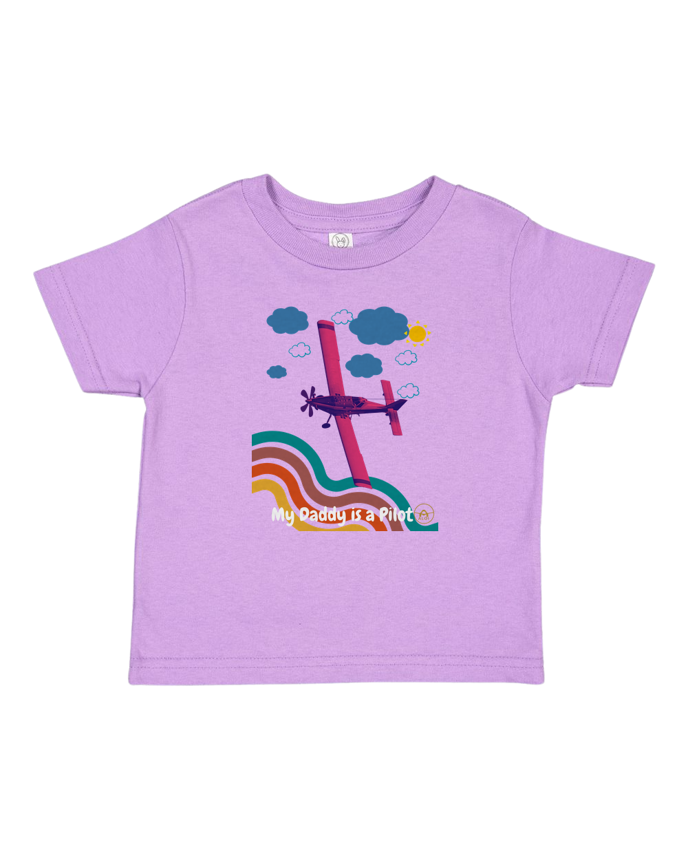 Toddler through size 7 PINK 802 My Daddy is a Pilot Rainbow Shirt