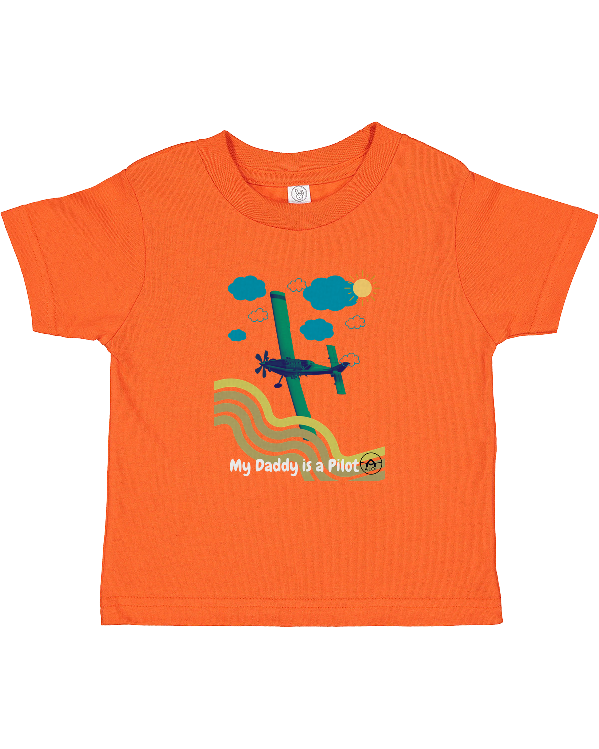 Toddler through size 7 Green 802-My Daddy is a Pilot Rainbow Shirt